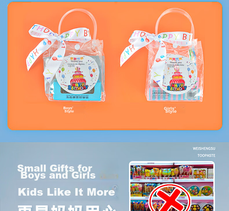 Qiaoqiaotu Children's Birthday Party Favor Gift Box, Kindergarten Student Birthday Gift for The Whole Class, Practical Small Gift Return Present 3