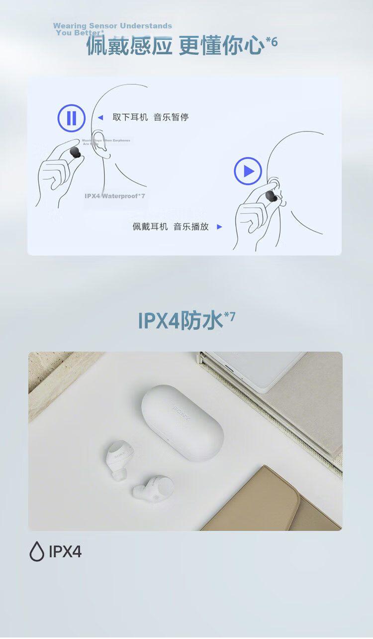 SONY WF-C710N Casual Comfortable True Wireless Noise Cancelling Earbuds White Back to School Essential 16