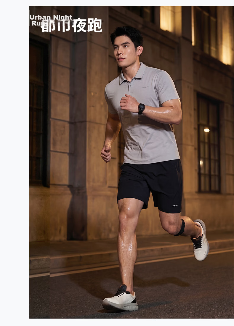 Erke Knitted Five-Point Shorts Autumn Moisture-Wicking Sports Breathable Outdoor Casual Men's Running Pants 8