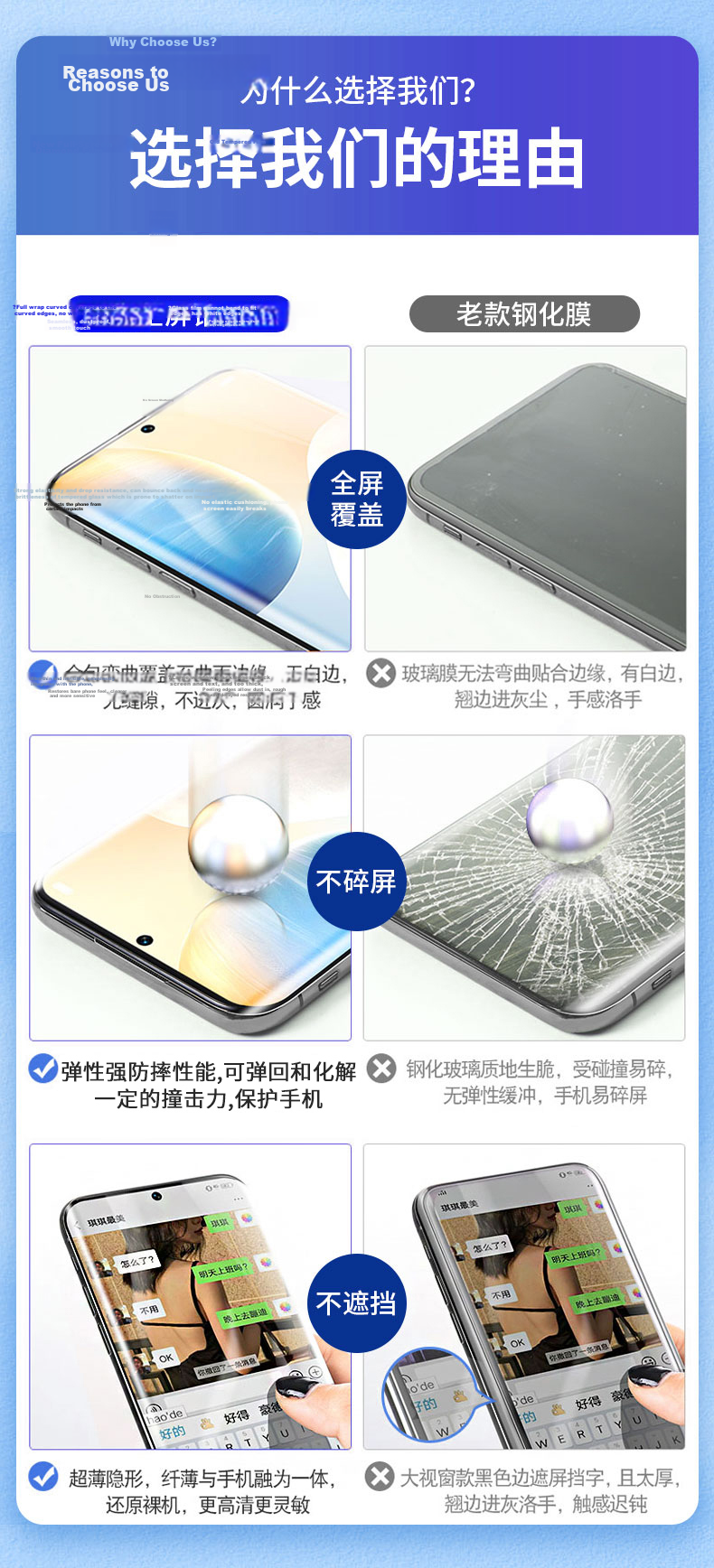 KOOLIFE [Curved Anti-Shatter Edge] Tempered Glass Screen Protector for Vivo X200 Pro, Full Coverage Curved Glass Ultra-Thin HD Anti-Drop Anti-Fingerprint Protective Film for Vivo X200 Pro Smartphone 2