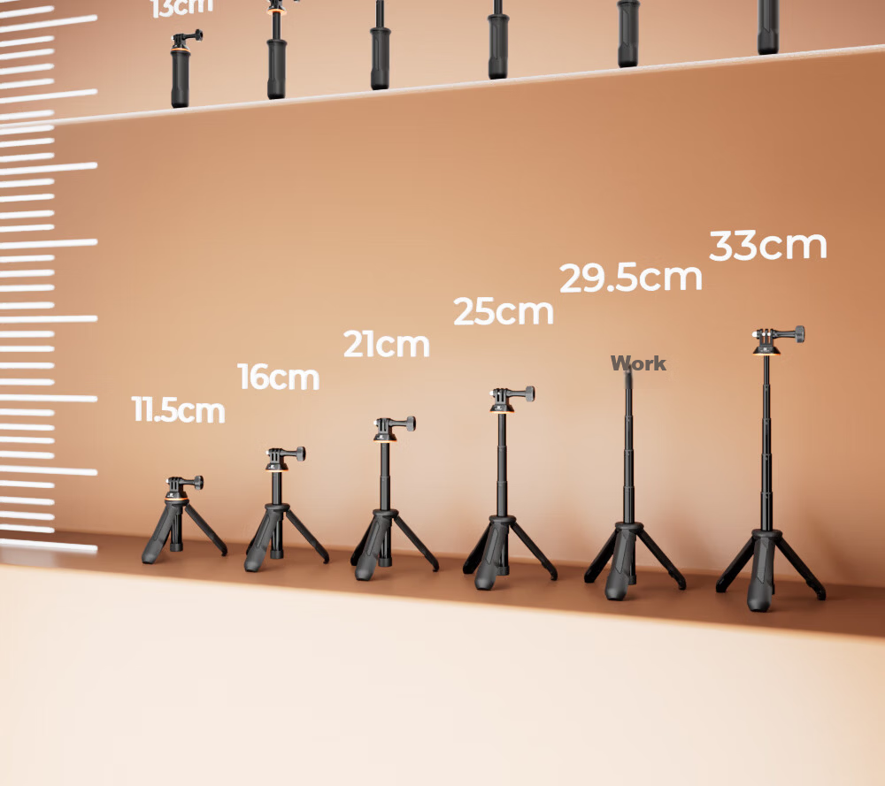 K&F CONCEPT Desktop Mini Tripod Stand Portable Extension Selfie Stick Tripod Accessories for DJI Osmo 360 Action 6/5 Pro/4/3 and GoPro 13 Sports Cameras 8