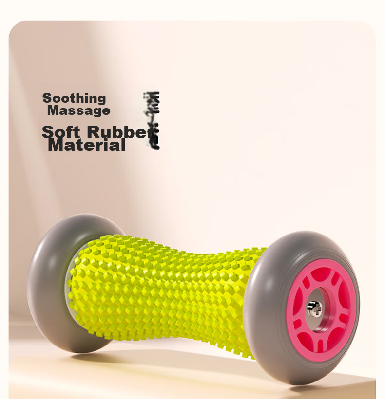 Duweike Foot Massage Roller Plantar Fascia Ball Flat Foot Relaxation Fitness Home Use Mint Green Wolf Tooth Model 12