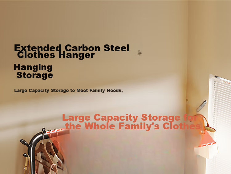 Yicai Nianhua Multifunctional Floor Clothes Drying Rack Balcony Garment Rack Simple Clothes Rod Bedroom Dormitory Hanger 2678 12
