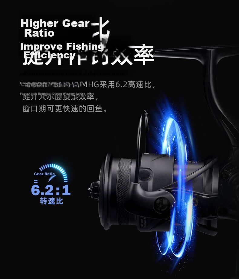 Guowangluya Spinning Reel, King Tai Ge Man Carbon Long-Casting Reel, Ultra-Light Diagonal Mouth Shallow Line Cup Lure Reel, Fishing Line Reel, 2500SHG 10