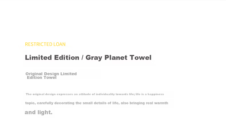 Grace Class A Bath Towel, Home Use, Pure Cotton, Embroidered, Quick-Drying, Absorbent, for Adults, Men And Women, Thickened Wrap Towel, Gray Planet, 135*70cm 10