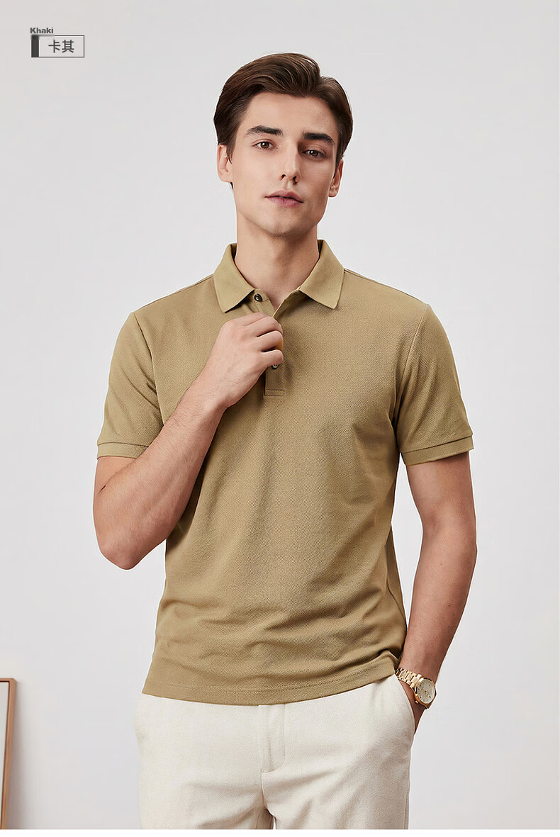 FIRS 100% Cotton Mercerized Summer Short Sleeve Polo Shirt 2026 New Men's T-Shirt High-End Top 20