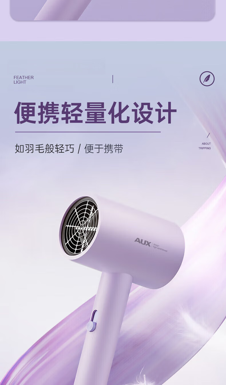 AUX Hair Dryer for Dormitory Use, Student 800W Low Power, Home Negative Ion Hair Protection, High Wind Speed Quick-Drying Electric Blower, Portable Mini Hair Dryer for Students' Dormitory, Graduation Season Gift 19