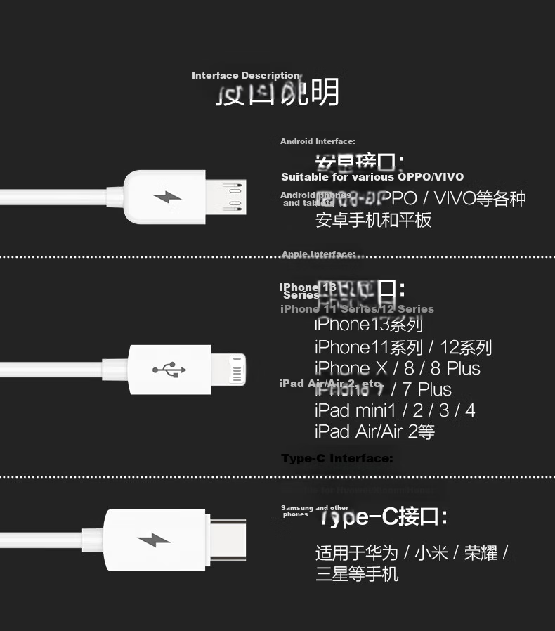Pisen 3-in-1 Data Cable Apple Type-C Android Car Charger Multi-Head Cable Compatible with iPhone 17/16/15/14 Xiaomi Huawei AirPods Pro 3 16