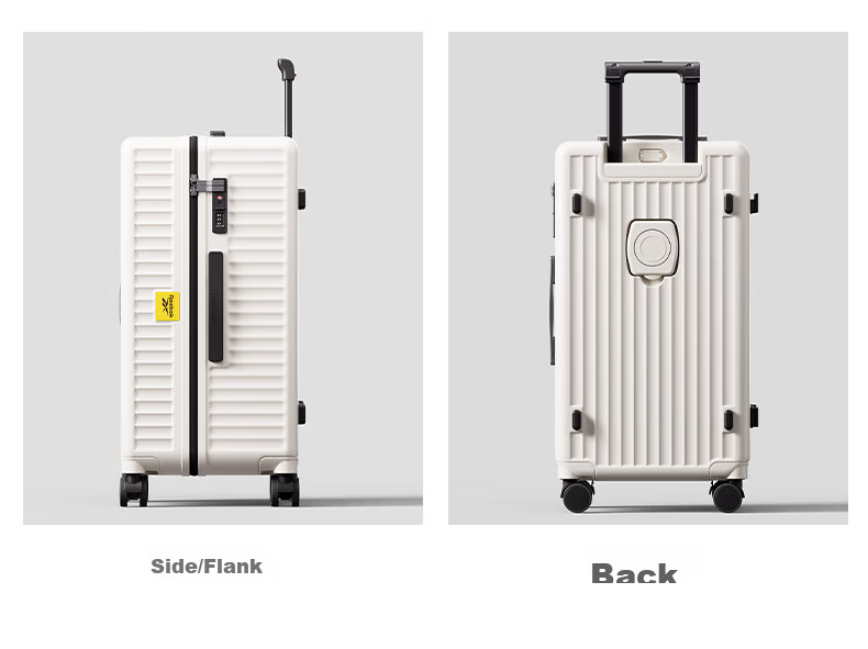 Reebok Suitcase, PC Trolley Case, Multifunctional Large Capacity Travel Luggage, Password Lock Suitcase, Leather Case, Hao Kong Bai 24 Inches 22