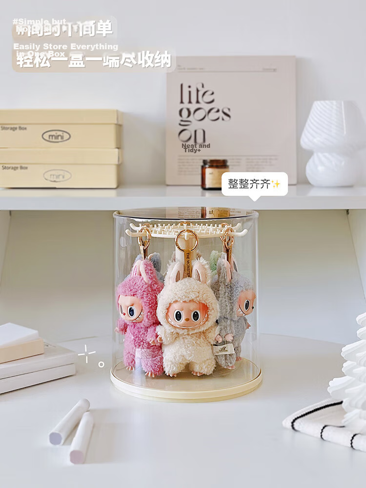 EACHY Blind Box Display Case, Transparent Dust-Proof Storage Box for Figurines And Toys, Labubu Pop Mart Display Case - Large Size 2