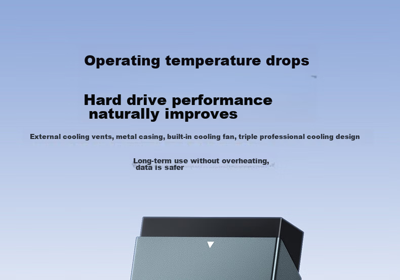 Mihu 3.5 Inch Hard Drive Enclosure USB 3.0 External Hard Drive Case with Built-in Fan SATA Mechanical Desktop Laptop External Box D3A 8