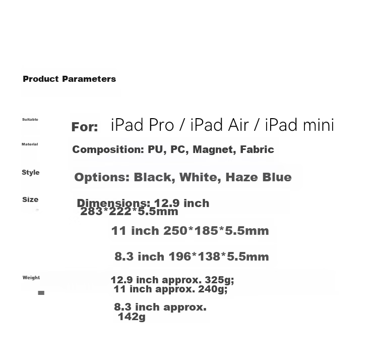 PITAKA Compatible with Apple IPad Pro 2025 Protective Case, 11-Inch Magnetic Quick-Release Double-Sided Clip for Vertical Screen, Slim with Pencil Holder, Anti-Bend Premium 2024 Protective Case Cover Stand, Black 11