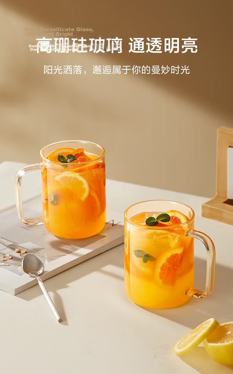 JD Original Measuring Cup Glass Cup High Borosilicate Tea Infuser Mug Heat Resistant High Temperature Insulated Graduated Milk Cup 1000ml 4