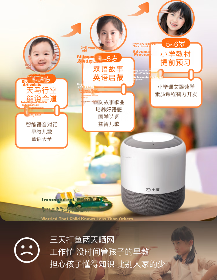 Xiaodu Smart Speaker MatePro Gray [Super Xiaodu] AI Question Answer Chat Outstanding Voice LED Clock Bluetooth Smart Speaker Gift 9