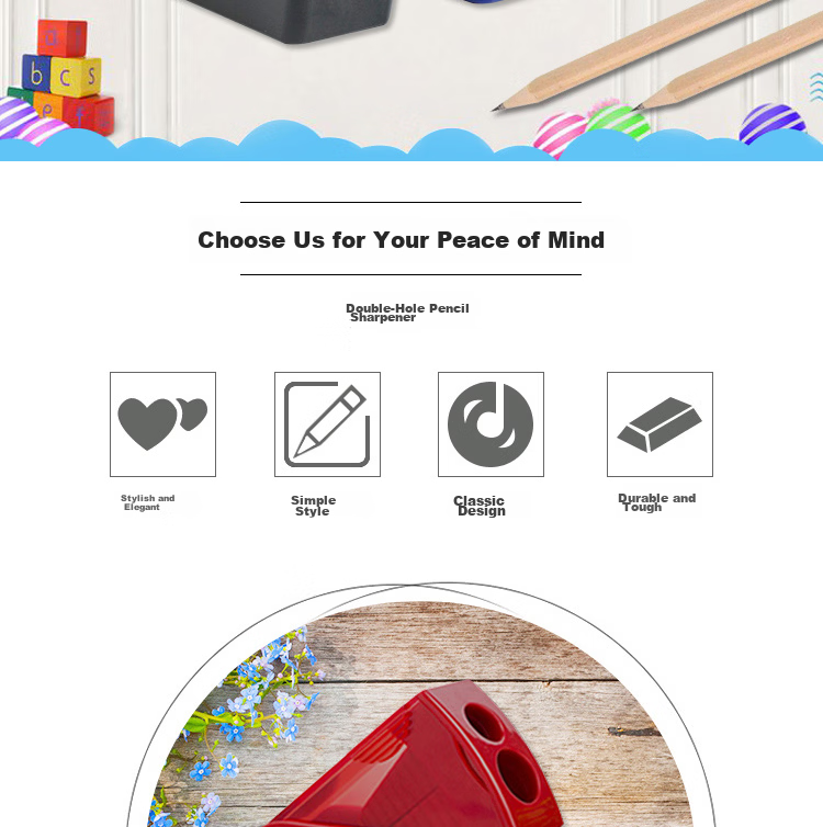 Faber-Castell Double-Hole Pencil Sharpener, Sketching Pencil Sharpener, Elementary School Student Manual Rotary Pencil Sharpener - 182701 Black 3