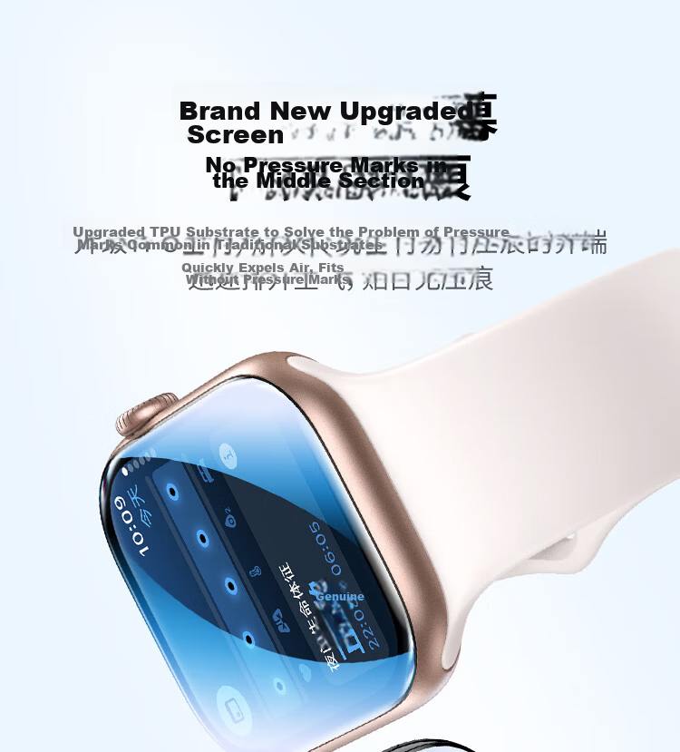 UGREEN [S11 | 2-Pack] Screen Protector for Apple S11/S10 Watch, Full Coverage Anti-Fingerprint Protective Film for Apple IWatch Series 11, 46mm, 2 Pieces 13