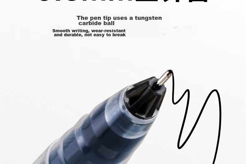 Deli Large Capacity Full Needle Tube Gel Pen 0.5mm Black 12pcs/Box DL-A116 Student Supplies 9