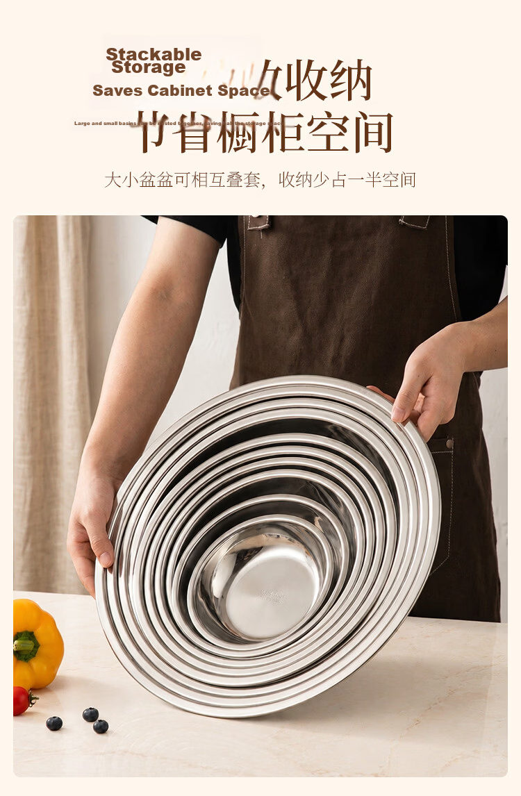 MAXCOOK 316L Stainless Steel Plate Dish, Bowl And Plate 16cm, Thickened, Widened And Deepened, Drop-Resistant MCWA1717 4