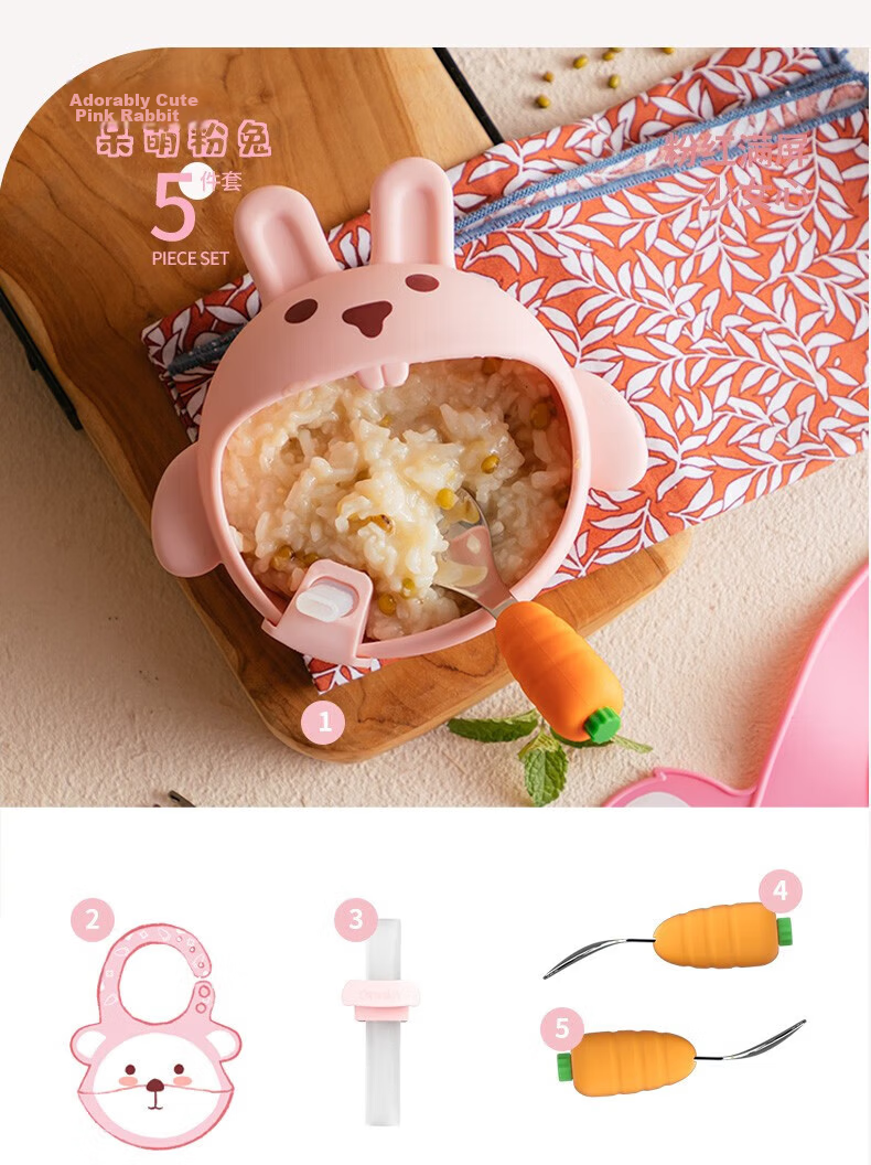Didinika Baby Food Bowl, Infant Plate with Suction Cup, for Learning to Eat, Suitable for 6 Months And Above, Suction Cup Type, Food-Grade Silicone, Orange Color 28