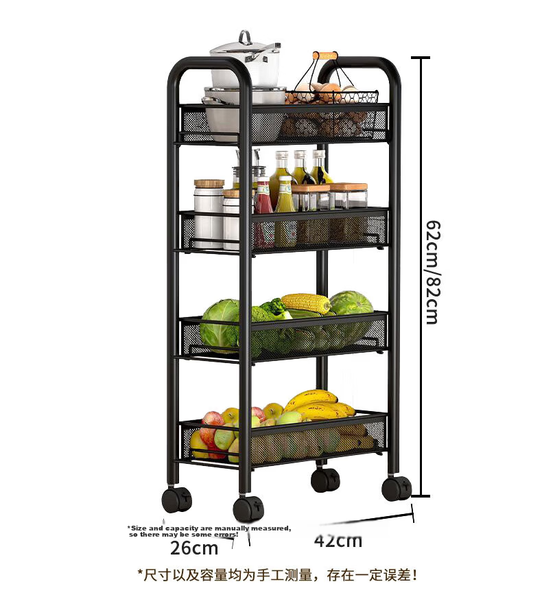 Shunyou Multifunctional Storage Rack Small Trolley Floor-Movable Kitchen Storage Rack Fruit Snack Rack SY-613 20
