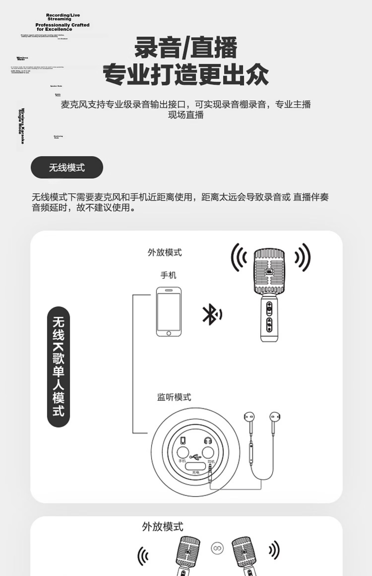 JBL Music Champion KMC650 Wireless Microphone Bluetooth Speaker All-in-One Microphone Karaoke Camping Kids K-Song Home KTV Midnight Black 36