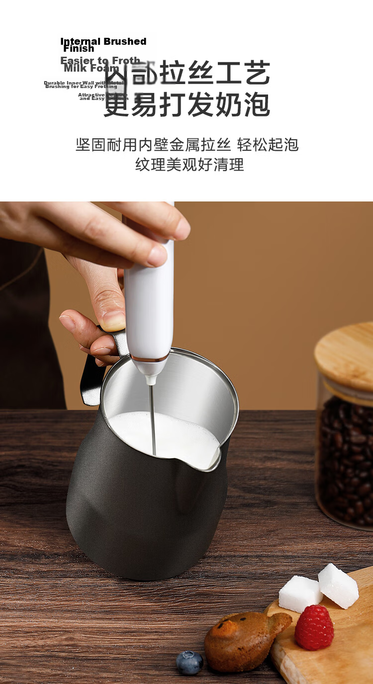 JD Original Pour-Over Coffee Maker, Home Use Drip Coffee Pot, 304 Stainless Steel Long-Spout Fine-Mouthed Kettle, 350ml Off-White 8