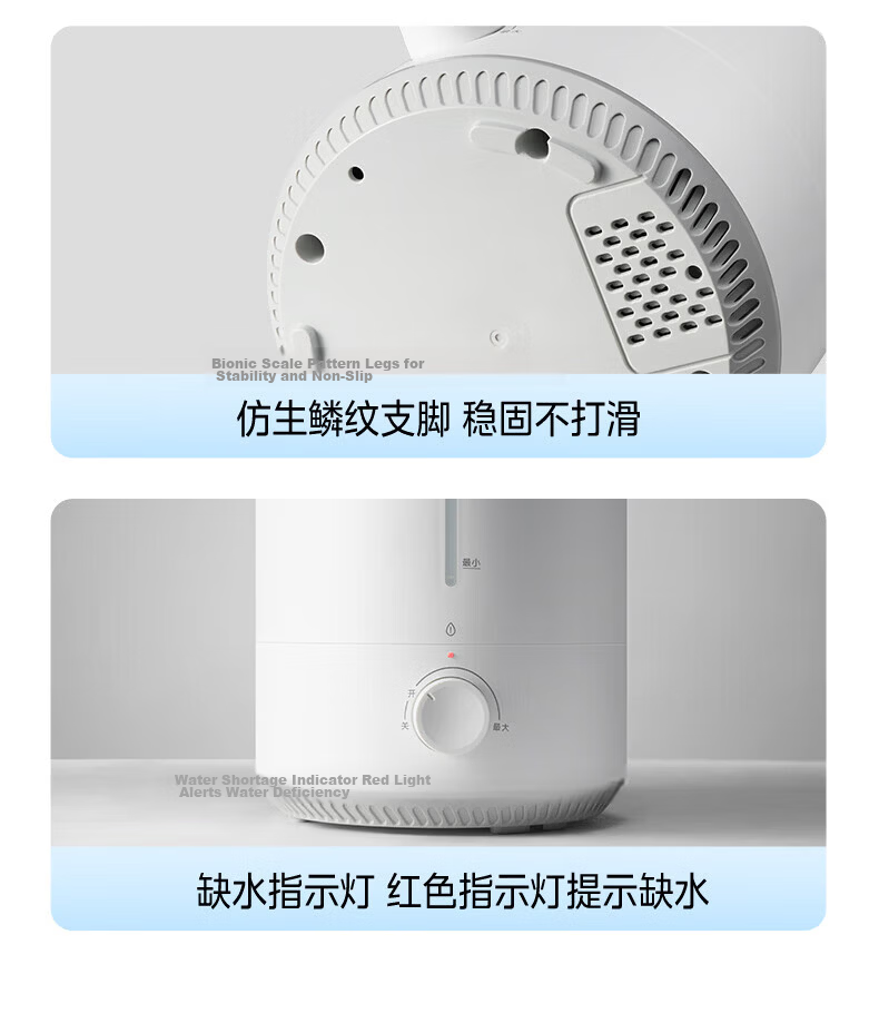 Midea Small Portable Humidifier for Home Bedroom Pregnant Women and Infants Nasal Inflammation Silent Sterilization Large Mist Air Conditioner Fan Cooling Companion Desktop Birthday Gift CS-3VWL 24