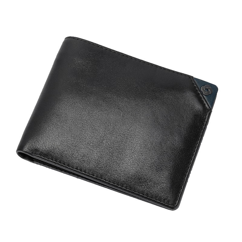 Samsonite Men's Multifunctional Short Wallet Genuine Leather Anti-Theft Card Holder Bank Card Organizer Birthday Gift TK6