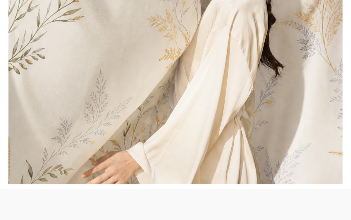 LOVO Luolai Pure Cotton Four-Piece Bedding Set with Twill Bedsheet And Duvet Cover, Double Bed Linen, 220*240cm, Beige 16