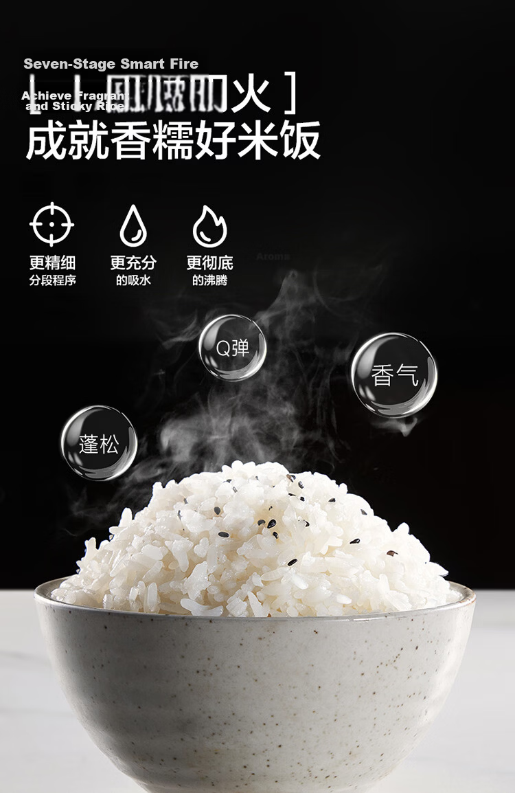 SUPOR 2-Liter Large Capacity, for Home Use 1-2 People, Smart Reservation Multi-Function Rice Cooker, Non-Coated 304 Stainless Steel Inner Pot, SF20FC945A 10