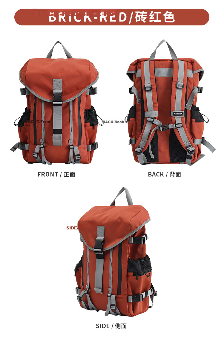 MYEDITION Trendy Backpack Outdoor Travel Water-Resistant Large Capacity Laptop Student School Bag Black Large 44