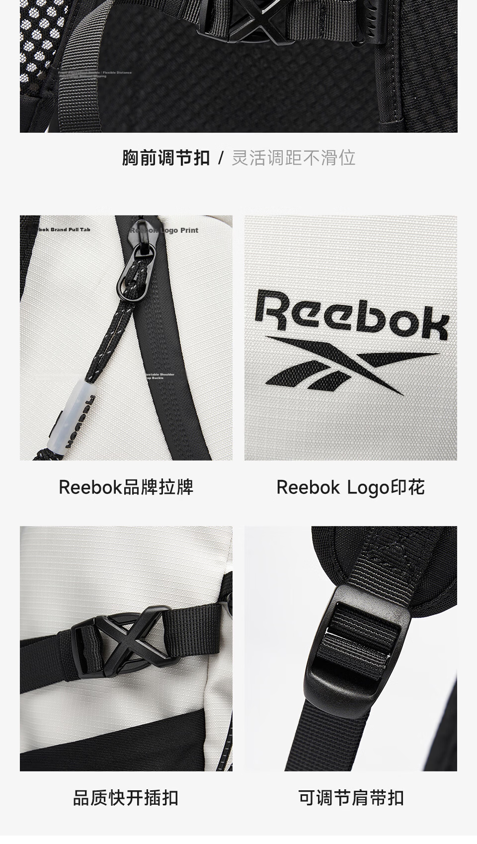 Reebok Lightweight Hiking Mountaineering Backpack Outdoor Sports Mountain Series Double Shoulder Bag Men Women Travel Backpack Suede Brown 17