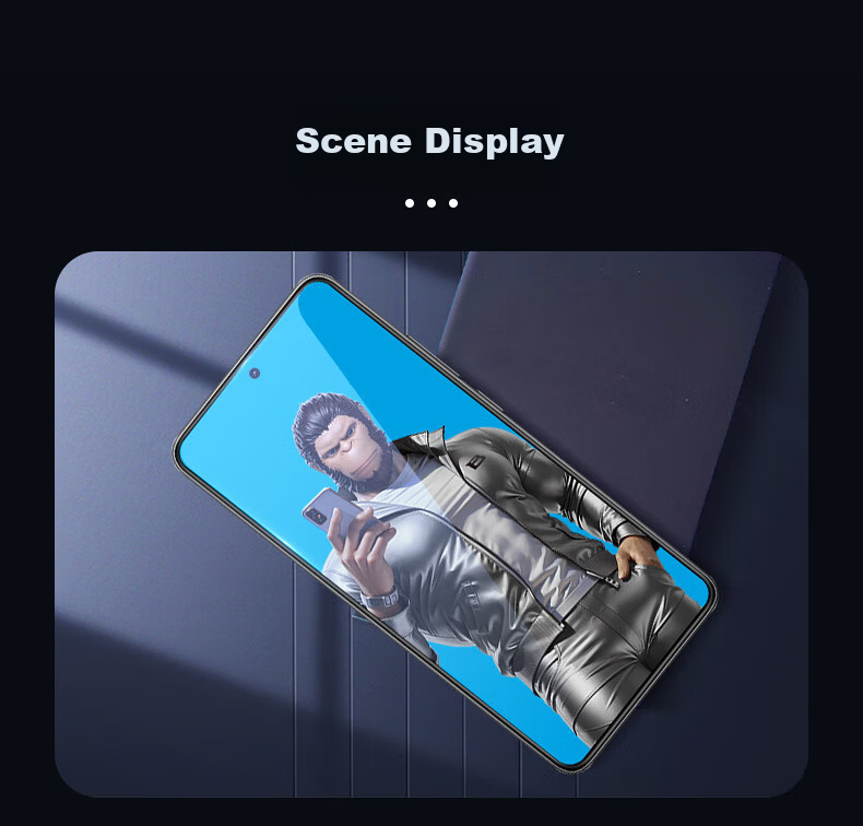 Lanxingxiansheng Tempered Glass Screen Protector for OPPO FindX8S+, High Definition Anti-Drop Anti-Fingerprint Protective Film for FindX8s+ Smartphone 16