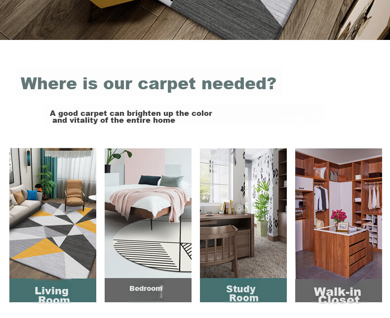 Dream Dragonfly Crystal Velvet Living Room Carpet Skin-friendly Comfortable Stain-resistant Non-slip Geometric Yellow Modern Minimalist 160*230cm 7