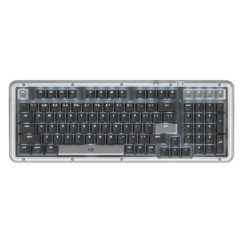 Logitech ALTO KEYS K98M Amber Series AI Customized Wireless Mechanical Keyboard Hot-Swappable Marble Switch Black 98-Key