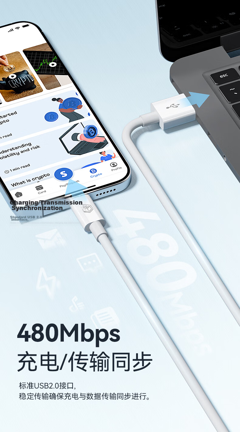 JD Jingzao Apple PD30/20W Fast Charging Cable Type-C to Lightning for iPhone 14/13 Pro Max/12/11 Car Charger 1.5m 6
