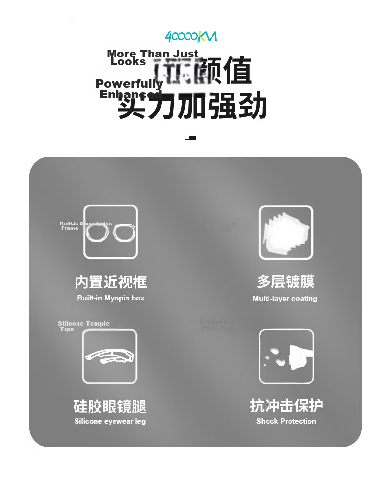 40,000 KM Cycling Windproof Photochromic Day-Night Dual-Use Protective Outdoor Mountaineering Sports Running Driving Glasses 2