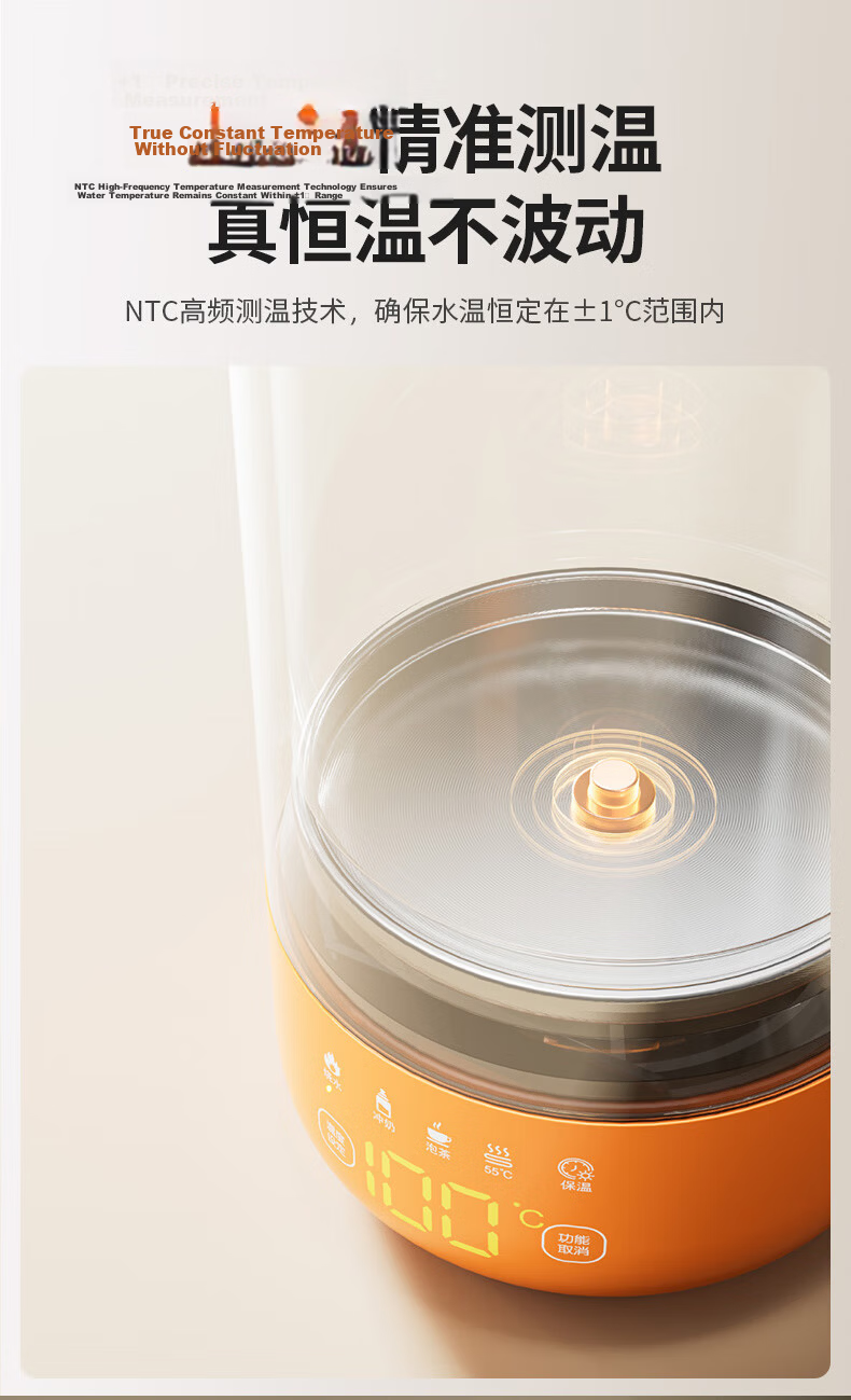Motorcycle Portable Electric Kettle 0.65L Travel Electric Water Boiler with Tea Infuser and 316 Stainless Steel Filter MD-DSB56-C 14