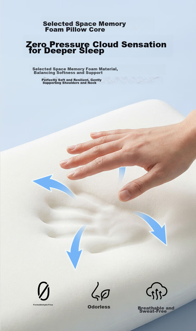 Aeromax Memory Foam Deep Cervical Pillow, Sleeping Pillow with Low Rebound Core, Specialized Single Head And Neck Support Pillow 6