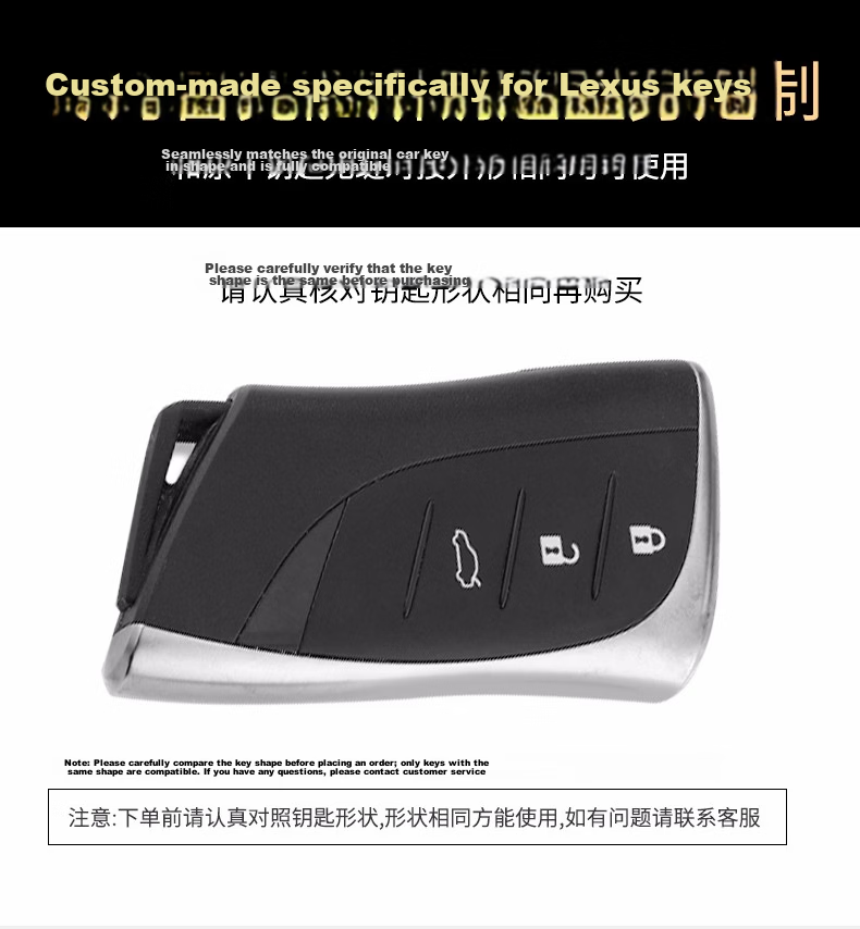 Digalun Lexus ES200 Car Key Cover UX260h Case NX300h Keychain RX450h Shell LS500h Premium CT200h Full Wrap Space Gray with Genuine Leather Buckle 1