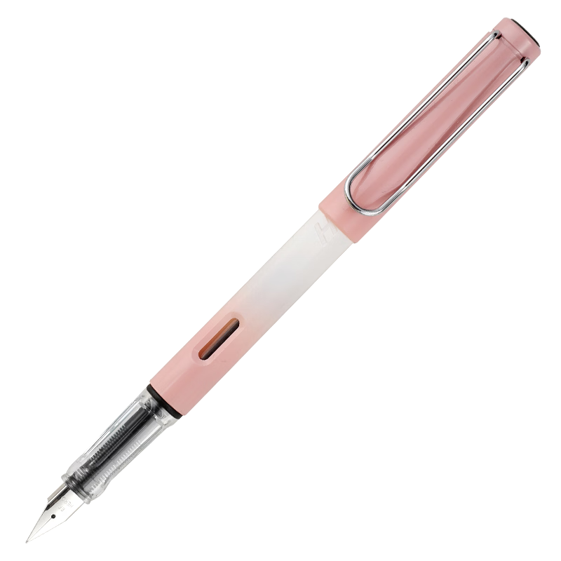 HERO Fountain Pen 1359 Cheese Milk Cap Series Fine Iridium Nib Unisex Student Beginner Calligraphy Pen Grade 3 Posture Correcting Signature Pen with 6 Ink Cartridges EF Nib Pink