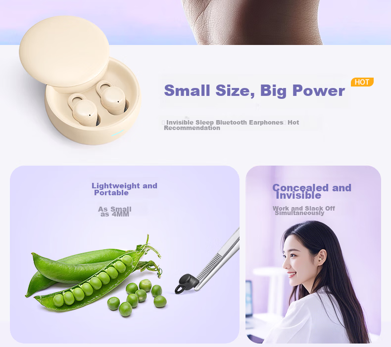 Zhiguozhe [Hot Sale 3 Million+] Bluetooth Earbuds Invisible Mini In-Ear Hidden Design for Women Comfortable Long Wear Invisible to Others 2026 Latest Model Ultra-Long Battery Life Agent Edition 4