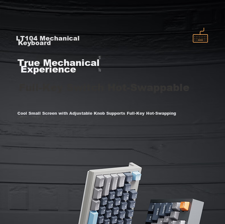 Langtu LT104 Thick Love Mechanical Keyboard Gaming Office Wired Customized Keyboard for Tablet Laptop 1