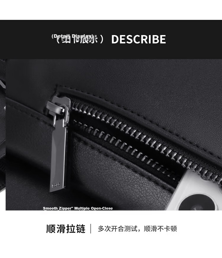 POLO Men's Business Briefcase 16-inch Laptop Bag Conference Shoulder Bag for Business Trip 23