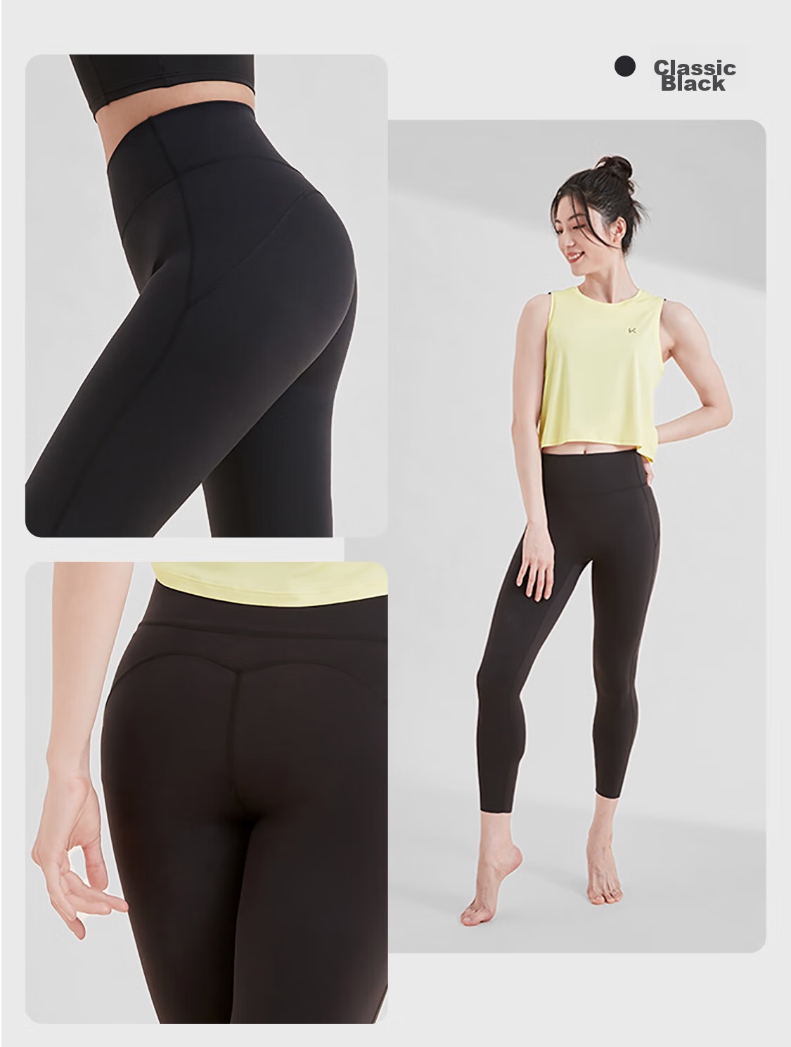 Keep Warm Yoga Pants, One Size High-Waist Butt-Lifting Yoga Pants for Women, Fitness Leggings, Naked-Feel Sports Tight Pants 12393 Classic Black 30