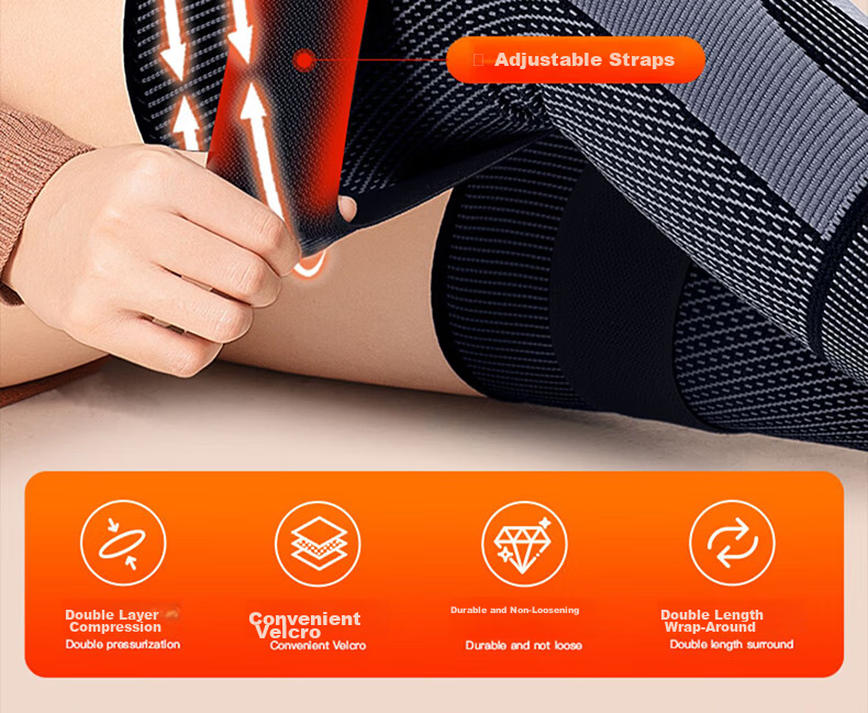 TEEIS Knee Warmers for Cold Legs, Arthritis, Winter Knee Protection for Elderly Men And Women, Non-Slip Long Carbon Fiber Leg Guards 7