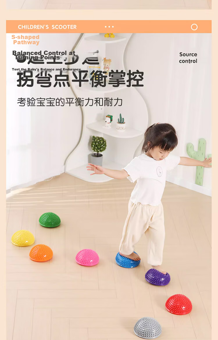 Duweike Yoga Balance Ball Small Wave Speed Ball Foot Massage Sensory Training Children's Game Team Building Set of Three 4