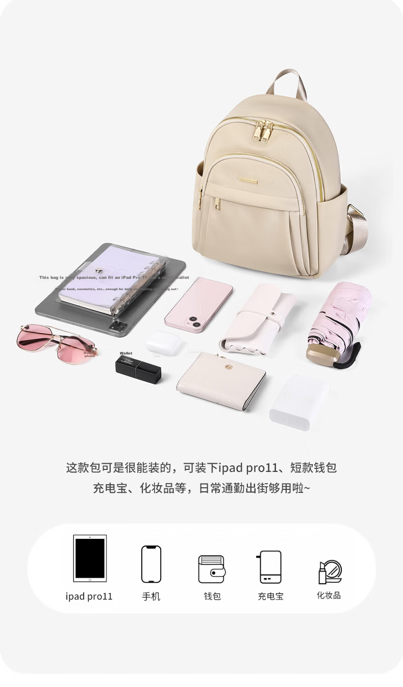 GOLF Women's Casual Backpack Small School Bag IPAD Laptop Bag Water-Resistant Travel Bag Birthday Gift for Women 13