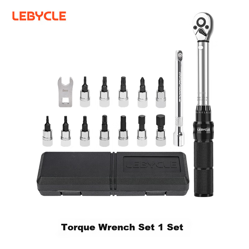 LEBYCLE Mountain Road Bike Torque Wrench Hex Head Torque Ratchet Specialized Repair Tool Set 2-24NM