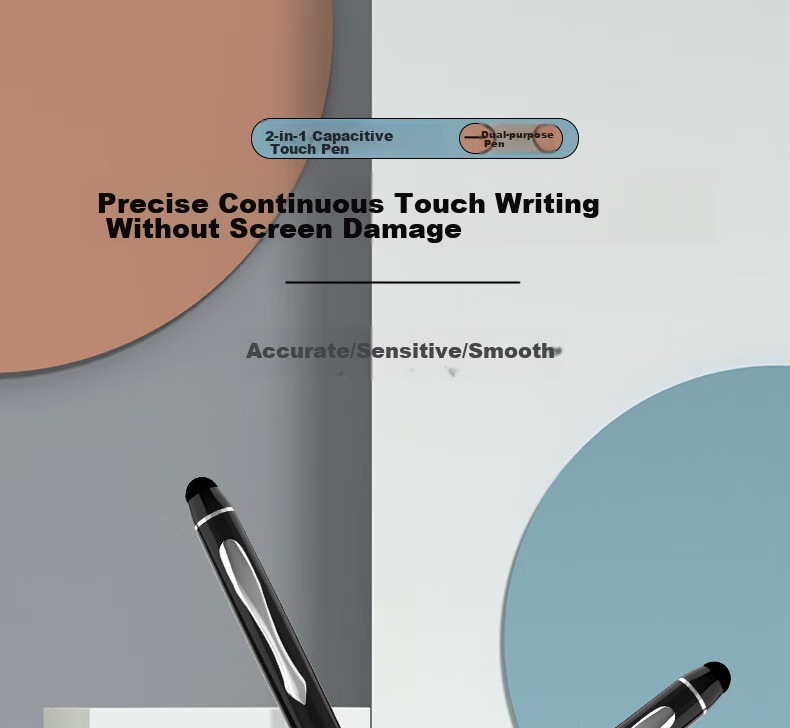 Aolang Capacitive Stylus for IPad, Mobile Handwriting Pen for IPad Air Tablet, Apple/Android Touch Pen with Lanyard Function, Set of Two, Midnight Black 1